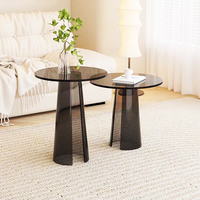 Einfacher Moderner Acryl-Couchtisch Wohnzimmermöbel Anpassbare Farbe & Größe Kleines Rundes Design Hersteller