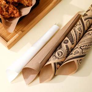 Custom Logo Sandwich <b>Burger</b> Take Away Food <b>Paper</b> <b>Wrap</b> Food Grade with PE Coating Single Side for Bread - Product Image 2