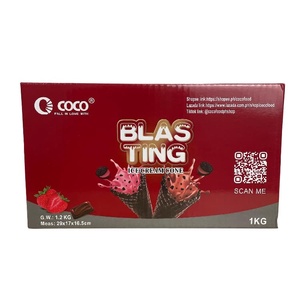 Chất lượng cao 1kg Hộp giòn sô cô la ăn nhẹ kem hình nón bánh quy Gia Đình gói dâu tây sữa ca cao số lượng lớn bánh quy - Product Image 1