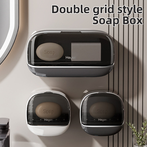 <span class=keywords><strong>Portasapone</strong></span> da Parete Antipolvere con Cassetto e Vassoio di Drenaggio, <span class=keywords><strong>Senza</strong></span> Foratura, <span class=keywords><strong>per</strong></span> Bagno di Lusso e <span class=keywords><strong>Doccia</strong></span> - Product Image 4