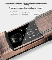 Serrure de porte intelligente extérieure moderne antivol en alliage d'aluminium pour villa de luxe, porte en bois, écran LED 4,5 pouces, application Tuya, WiFi