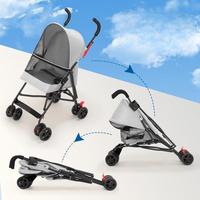 Poussette pour animaux de compagnie ultra-légère pour petits chiens et chats - Conception compacte et pliable pour les voyages, les courses et les sorties quotidiennes