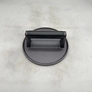 Prensa para Hamburguesas de Hierro Fundido, Redonda, con Borde Plano, para Hamburguesas Crujientes, Herramienta para Parrilla y Plancha - Product Image 4