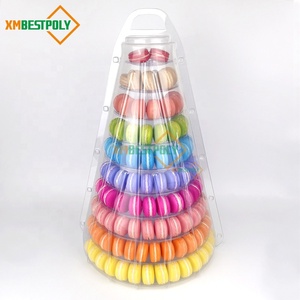 Bán buôn 4 6 10 tầng tháp <span class=keywords><strong>Macaron</strong></span> đứng kệ trưng bày bằng nhựa với hộp đựng rõ ràng cho tiệc cưới - Product Image 6