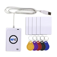 Lector y escritor RFID portátil de 13,56 MHz Lector de tarjetas de control de acceso NFC 122U fácil de usar Hecho de material ABS duradero