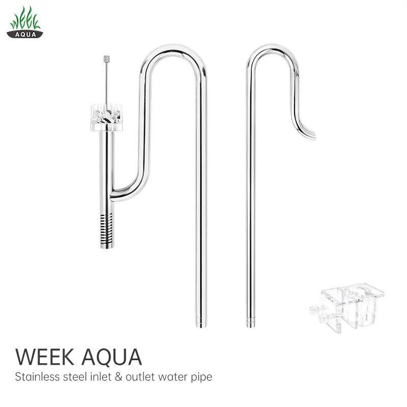 Weekaqua ท่อ SG-1612สแตนเลส30ท่อ16/18มม. พร้อมที่กวาดน้ำมันอะคริลิค