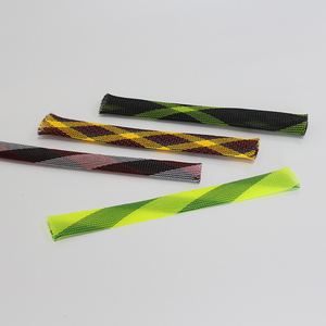 Manchon de protection pour câbles en maille tissée en nylon ignifuge PET OEM, manchon d'expansion, manchon de câble tressé en peau de serpent, manchon de câble en maille - Product Image 4