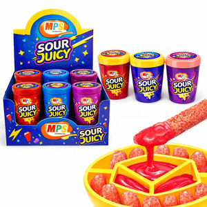 Individually <strong>Wrapped</strong> <strong>Sweet</strong> &amp; Sour Soft Chewy Gummy Sticks With Sour Dipping Gel Holiday Candy - Product Image 3