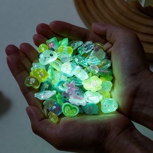 Wholesale Customizable <b>3D</b> Luminous PVC <b>Stickers</b> Cartoon Animal Shapes Self Adhesive Glow Dark Holiday Decals for Decoration - Product Image 6