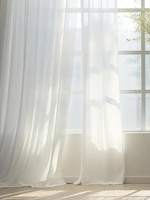 En el extranjero Spot Stock al por mayor decoración de la boda cortinas de gasa Color sólido Semi transparente sala de estar dormitorio ventanas suave