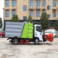 Balayeuse routière Dongfeng Dolika 75 mètres cubes avec brosse rotative et lame à neige