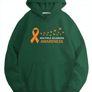 Sudaderas informales para mujer con estampado de concienciación sobre la esclerosis múltiple, tejidas, 100% poliéster - Product Image 1