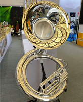 Sousaphone professionnel de haute qualité en Si bémol argenté pour de nombreuses sociétés musicales renommées XYSP-F37