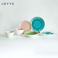 Bol en céramique Joyye Crackle Glaze 4 couleurs écologiques de 5 pouces, bol de vaisselle de Guangzhou 12 cm