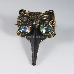 HLC Masques d'Halloween pour Cosplay : Masques d'oiseaux (hiboux), Masque de docteur de la peste Steampunk à bec d'oiseau, Masque <span class=keywords><strong>cyborg</strong></span> antique à long nez de Venise - Product Image 6
