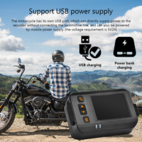 Full HD 1080P Casque Intelligent Avant et Arrière Vélo DVR Dash Caméra Grand Angle 360 Caméra Moto