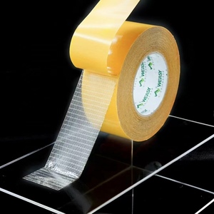 Ruban adhésif en <span class=keywords><strong>fibre</strong></span> <span class=keywords><strong>de</strong></span> <span class=keywords><strong>verre</strong></span> renforcé haute résistance, découpé à la presse, double face, avec colle thermofusible pour bande d'étanchéité et revêtement <span class=keywords><strong>de</strong></span> sol - Product Image 1