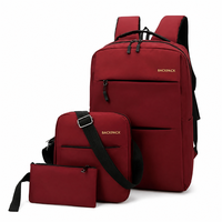 Set Ransel Oxford Custom Anti Air dengan Pengisian Daya USB, Tas Komputer, Tas Sekolah, Tas Perjalanan untuk Unisex