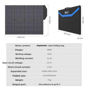 Panneau solaire monocristallin pliable 400W, photovoltaïque portable pour le camping, la conduite autonome et l'exploration - Product Image 4