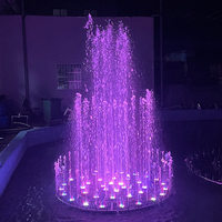 Fuente de Agua Musical con Luces LED Multicolores para Exteriores, Comercial, de Acero Inoxidable 304, Tamaño Personalizado, Moderna y Pequeña, Marca Fenlin