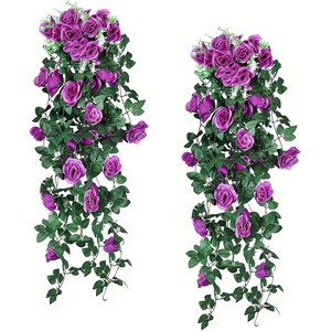 Guirlandes de roses artificielles Ning Chen, décoration murale, fleurs en plastique, décoration intérieure pour salon, 109g - Product Image 5