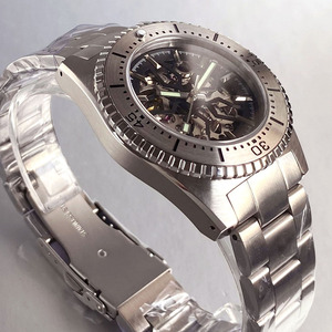 Tandorio nouveau 40mm 62MAS NH70 automatique hommes montre Transparent squelette creux cadran saphir 120 clic <span class=keywords><strong>lunette</strong></span> 200m étanche - Product Image 4