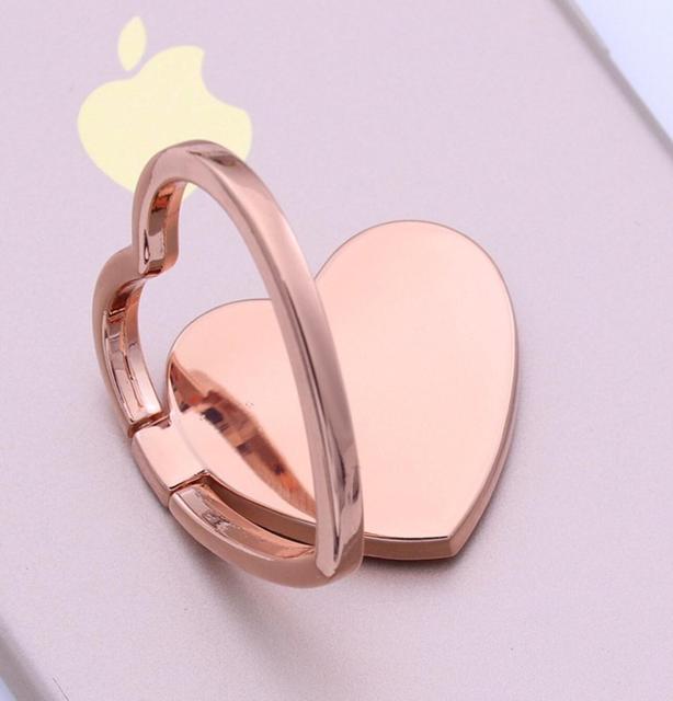 Hot Selling Phone Case Ring Stand Heart Shape Glossy 360 Rotating Finger Universal Cellphone Holder Phone Ring Holder Stand