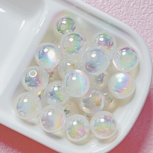 Mode 16Mm gelée oeil de chat trou droit perles en vrac bricolage téléphone portable chaîne matériel bijoux acrylique perles rondes - Product Image 2