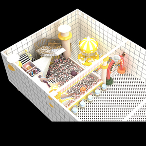 Aire de jeux intérieure Naughty Castle pour tout-petits et bébés avec piano, toboggan et piscine à balles - Product Image 3