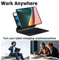 Kablosuz Trackpad arkadan aydınlatmalı standı Folio klavye manyetik kılıf için Xiaomi Pad 5 Pro 11 2021 kapak için Xiaomi Pad 5 sihirli klavye