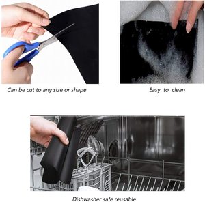 Tapis de cuisine en silicone de qualité alimentaire, grande taille, couleur noire, personnalisé, antidérapant, facile à nettoyer, pour comptoir - Product Image 6