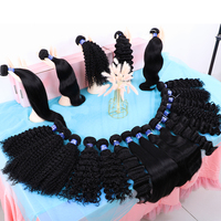 Lots de tissages de cheveux humains vierges Banghong, alignés aux cuticules, de qualité supérieure, provenant du Cambodge, du Pérou et du Brésil, avec double trame machine, personnalisables