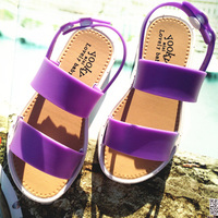 Sandales d'été de haute qualité pour garçons et filles, chaussures pour enfants, sandales plates à fleurs en PVC à bout ouvert, modèle une pièce