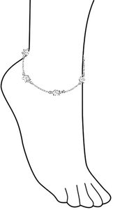 Pulsera <span class=keywords><strong>tobillera</strong></span> con dije de elefante, joyería personalizada <span class=keywords><strong>para</strong></span> el <span class=keywords><strong>pie</strong></span>, <span class=keywords><strong>tobillera</strong></span> plana Marina chapada en oro de 18k - Product Image 6