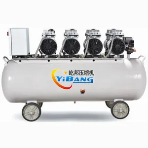 YB-600X4-120L 2400W industrial silent air compressors 190L/min 8bar AC Powered for Farms Restaurants Food Shops with 120L Tank