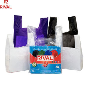 ถุงพลาสติก HDPE/LDPE ราคาถูก สำหรับใส่ของช้อปปิ้ง/ซื้อของชำ/ขายปลีก  แบบเสื้อยืด  พร้อมพิมพ์โลโก้ตามสั่ง - Product Image 4