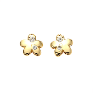 Fashion <b>Stud</b> <b>Earrings</b> 316L Stainless Steel PVD Gold Plating With <b>Crystal</b> Accents For Women - Product Image 2