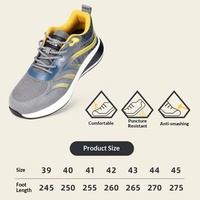 Chaussures de sécurité pour hommes, anti-perforation, anti-écrasement, durables, légères, confortables, avec embout en acier, antidérapantes