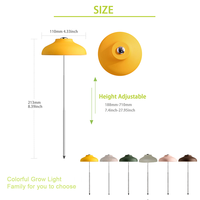 Lampe LED pour plantes avec minuteur, 4000K, 5W, USB, hauteur réglable 212-710mm, pour décoration intérieure et jardinage, OEM disponible