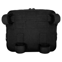 Sac de guidon pour moto et vélo en nylon résistant, noir, à boucle fermée, étanche, avec logo personnalisable