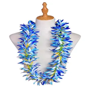 Collar de terciopelo Artificial para mujer, HL0004A-4, 5 colores, 110 CM, Araña, lirio, flor, hawaiana, fiesta de baile