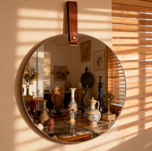 Miroir arrondi biseauté pour salle de bain et décoration murale de salon - Product Image 3