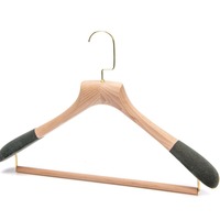 Cintres en bois massif recouverts de velours, style vintage, avec logo personnalisé, antidérapants, sans traces, larges épaules pour vêtements féminins et costumes
