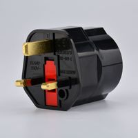 Convertisseur Big Power UK vers EU, adaptateur de prise de conversion de tourisme HK Ireland UAE adaptateur de prise de voyage avec FUSE