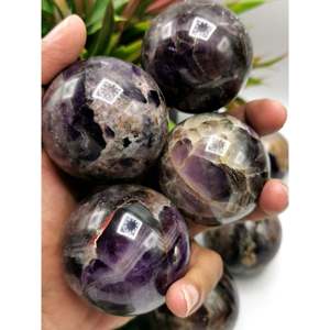 Esfera/bola de piedra de amatista natural increíble - Energía/Reiki/Cristaloterapia - 1.8 pulgadas de diámetro y 140 g (0.31 lb) - UNA - Product Image 1