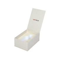 Boîte rigide personnalisée de 100 ml pour parfum avec couvercle à charnière, fermeture magnétique et insert en mousse floquée, emballage cadeau de luxe OEM, boîte d'expédition