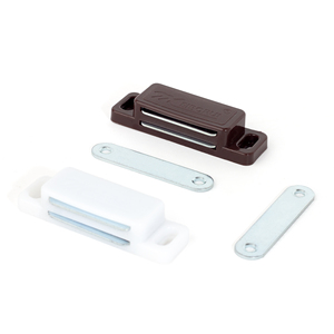 Loquet magnétique en plastique pour <span class=keywords><strong>porte</strong></span>, <span class=keywords><strong>aimant</strong></span> puissant, blanc et marron, pour la <span class=keywords><strong>fermeture</strong></span> des portes de meubles, armoires, placards et penderies - Product Image 1