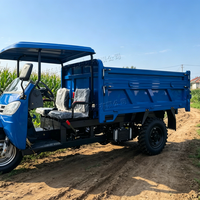 Tricycle cargo diesel entièrement fermé, économique en carburant, durable, pour la livraison de courses en ville et en zone rurale