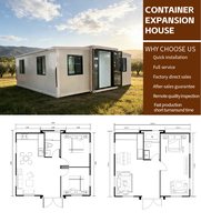 Maisons conteneurs modulaires en acier de 20 et 40 pieds, préfabriquées, pour bureaux, maisons, salles de bain économiques, 2, 3 ou 4 chambres, extensibles