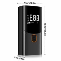 Pompe à air portable 150 PSI avec manomètre numérique, lumière d'urgence et surveillance de la pression des pneus, arrêt automatique pour voitures compactes